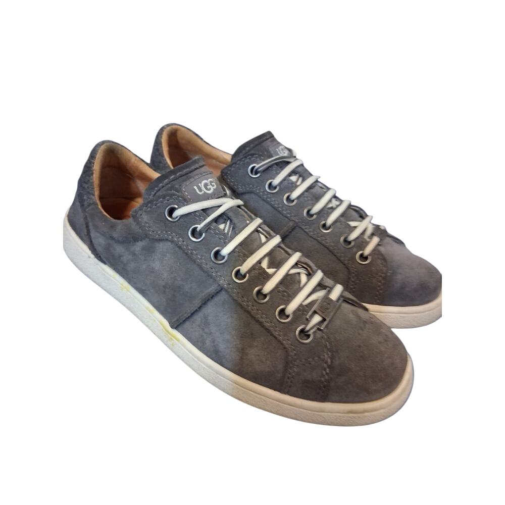 UGG Womens size 8  MILO Grungecore Academia‎ Preppy Lace Up Gray Suede Sneakers